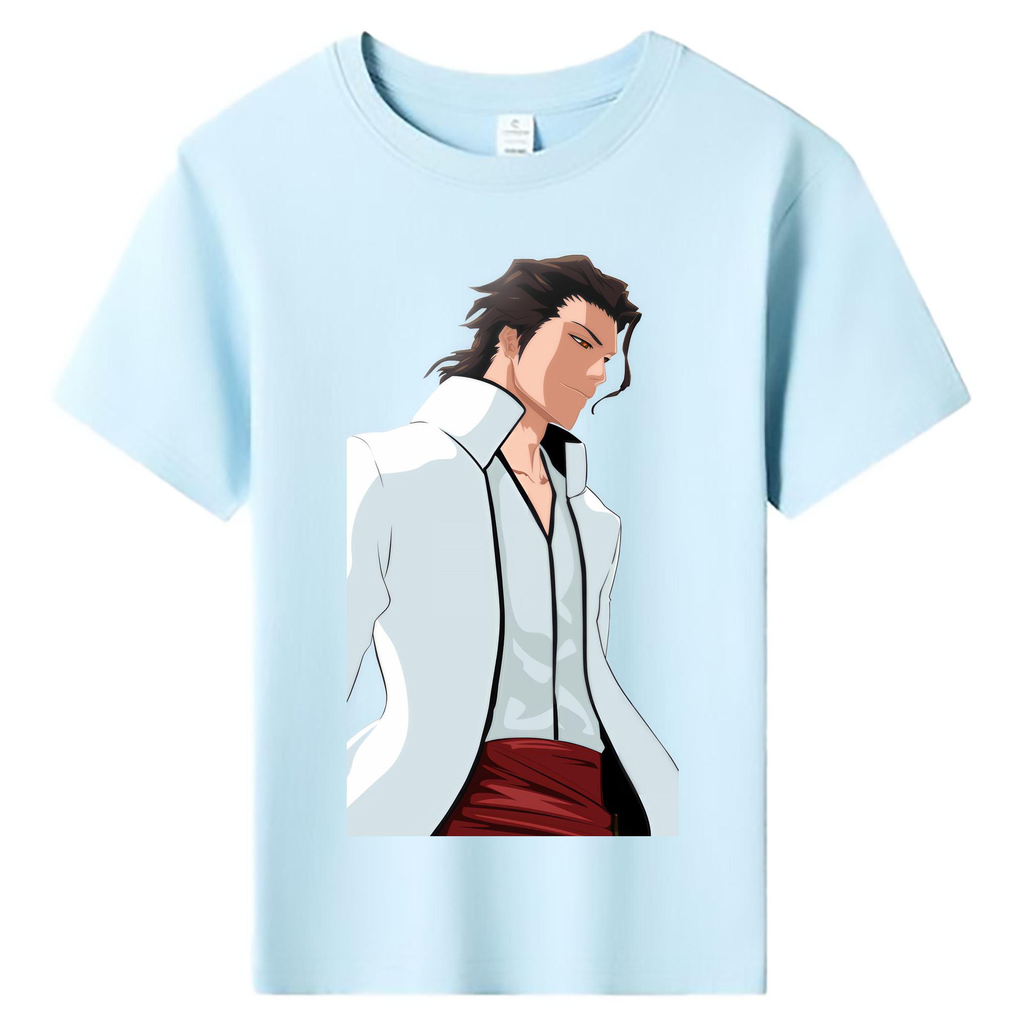 （画像用） ブリーチ 藍染 惣右介（あいぜん そうすけ） BLEACH Aizen Sousuke 綿100％キッズTシャツ（フロントプリント）